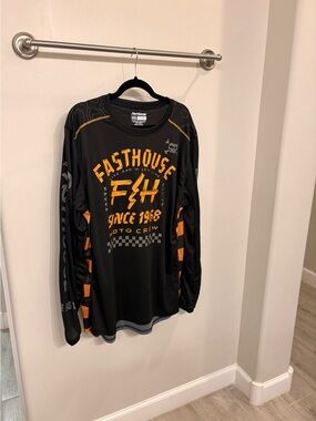 Fasthouse Men’s Black & Orange Moto Jersey